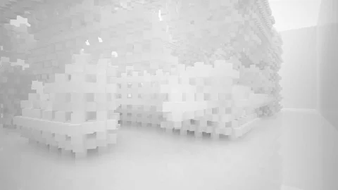 Abstract white interior highlights future. Architectural background. Видео 82676137