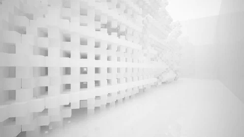 Abstract white interior highlights future. Architectural background. 動画素材 82676241