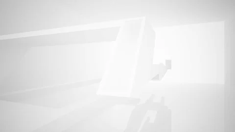 Abstract white interior highlights future. Architectural background.  Stock Footage 83671913