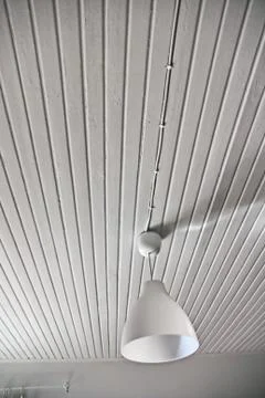 Abstract white interior with a lamp Stock Photos