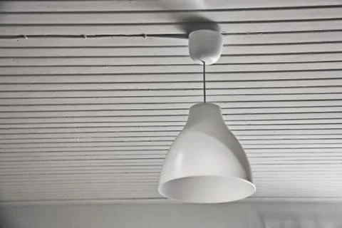 Abstract white interior with a lamp Stock Photos