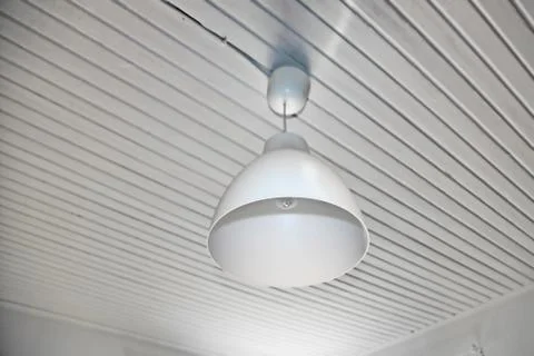 Abstract white interior with a lamp Stock Photos