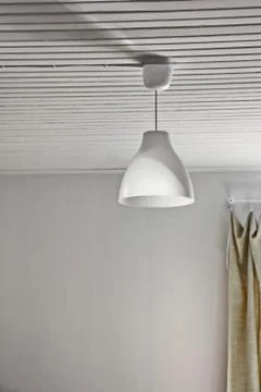 Abstract white interior with a lamp Stock Photos