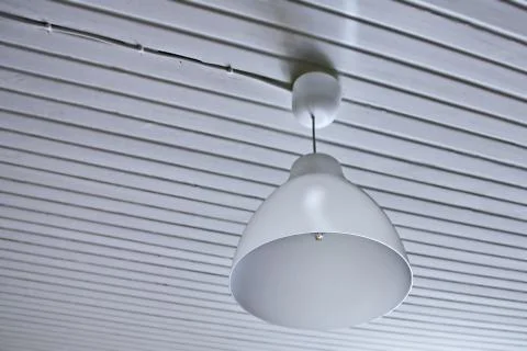 Abstract white interior with a lamp Stock Photos