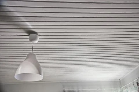 Abstract white interior with a lamp Stock Photos