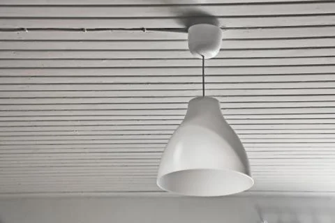 Abstract white interior with a lamp Stock Photos