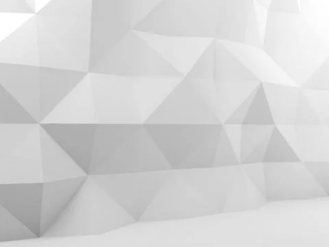 Abstract white interior with low poly pattern Stock Illustration