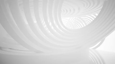 Abstract white interior multilevel public space with window. Stock Footage 85205421