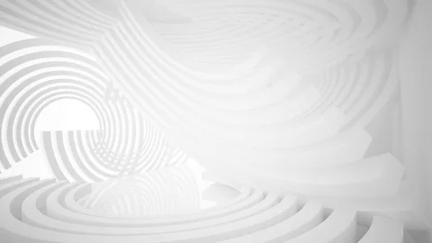 Abstract white interior multilevel public space with window. Stock Footage 85205712