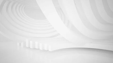 Abstract white interior multilevel public space with window. Stock Footage 85206082