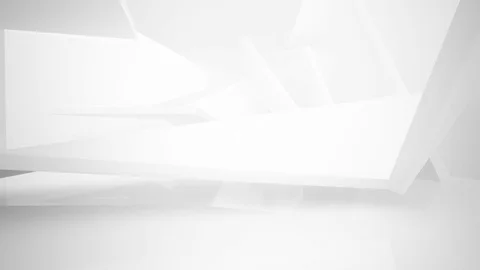 Abstract white interior multilevel public space with window.  Stock-Footage 85271570