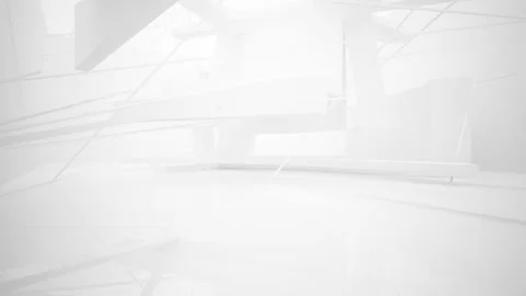 Abstract white interior multilevel public space with window. Stock Footage 85472870