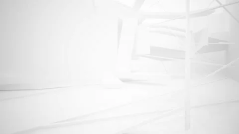 Abstract white interior multilevel public space with window. Stock Footage 85473203