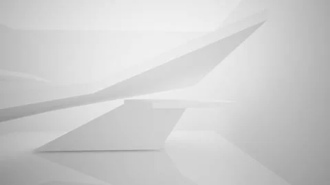 Abstract white interior multilevel public space with window. Stock Footage 85725047