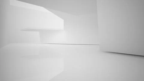 Abstract white interior multilevel public space with window. Stock Footage 85725051