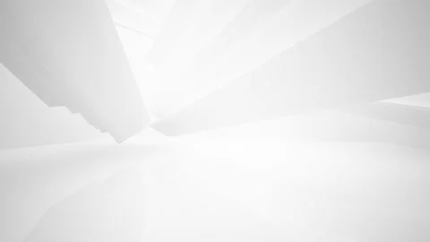 Abstract white interior multilevel public space with window.  Stock Footage 86414097