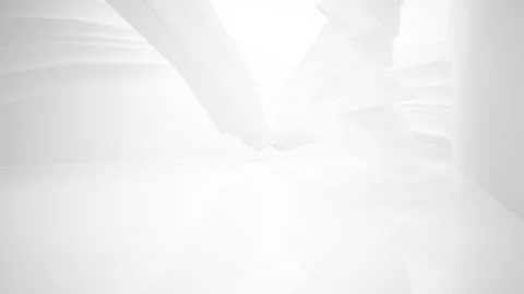 Abstract white interior multilevel public space with window.  Stock Footage 86414119