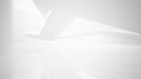 Abstract white interior multilevel public space with window.  Stock Footage 86414123