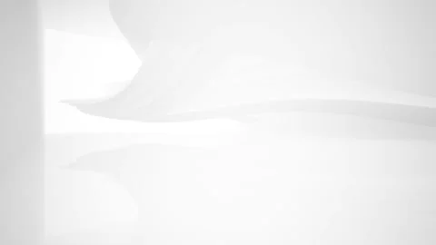 Abstract white interior multilevel public space with window.  Stock Footage 86424338
