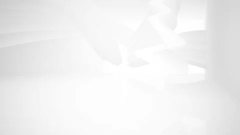 Abstract white interior multilevel public space with window.  Video stock 86424339