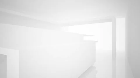Abstract white interior multilevel public space with window. Video stock 86428888