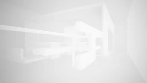 Abstract white interior multilevel public space with window.  Stock Footage 86723265