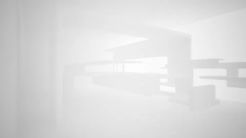 Abstract white interior multilevel public space with window.  Stock Footage 86782593