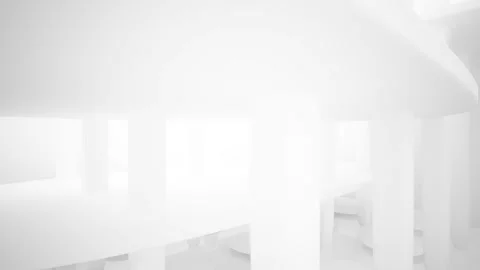 Abstract white interior multilevel public space with window. Stock Footage 86795689