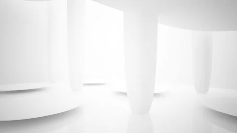 Abstract white interior multilevel public space with window. Stock Footage 86795915
