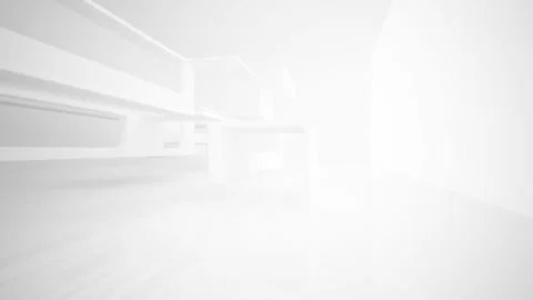 Abstract white interior multilevel public space with window.  Stock Footage 87196370