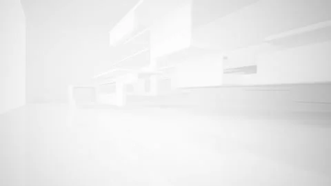 Abstract white interior multilevel public space with window.  Stock Footage 87196386