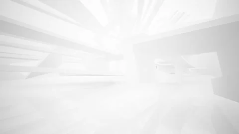 Abstract white interior multilevel public space with window.  Stock Footage 87201354