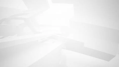 Abstract white interior multilevel public space with window.  Video stock 87201430