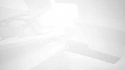 Abstract white interior multilevel public space with window. Video stock 87699146