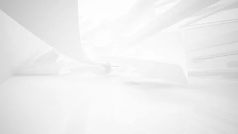 Abstract white interior multilevel public space with window. Stock Footage 87699147