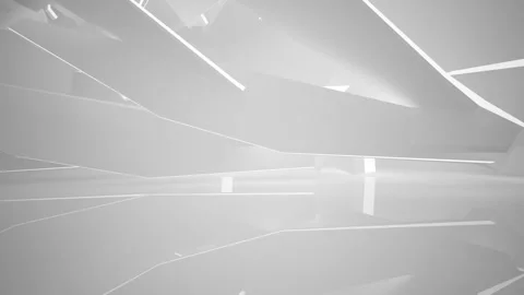 Abstract white interior multilevel public space with window.  Stock Footage 89194651