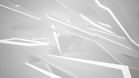 Abstract white interior multilevel public space with window.  Video stock 89194676