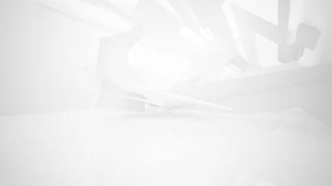 Abstract white interior multilevel public space with window.  Stock Footage 89223958