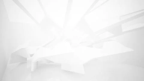 Abstract white interior multilevel public space with window.  Video stock 89224039