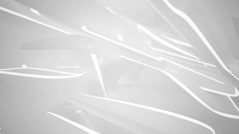 Abstract white interior multilevel public space with window.  Stock Footage 89622365