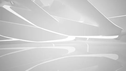 Abstract white interior multilevel public space with window.  Stock Footage 89622453