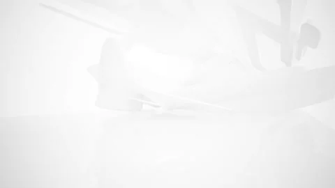 Abstract white interior multilevel public space with window.  Video stock 89642476