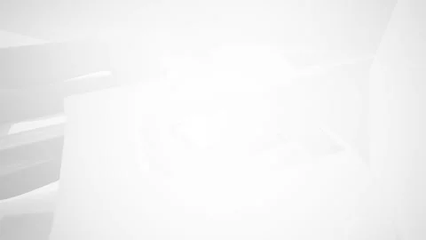 Abstract white interior multilevel public space with window.  Stock Footage 89642535