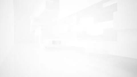 Abstract white interior multilevel public space with window.  Stock Footage 89686615