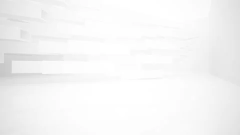 Abstract white interior multilevel public space with window. Stock Footage 89923699