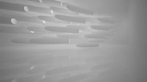 Abstract white interior multilevel public space with window. Stock Footage 89923944