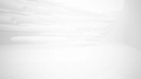 Abstract white interior multilevel public space with window. Stock Footage 89924012