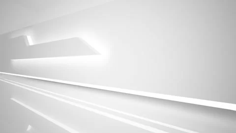 Abstract white interior multilevel public space with window. Stock Footage 89967792
