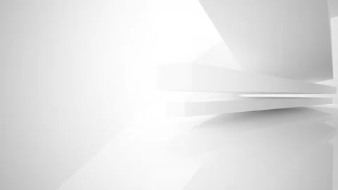 Abstract white interior multilevel public space with window. Stock Footage 89968255