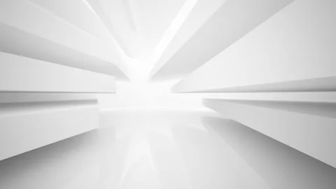 Abstract white interior multilevel public space with window. Stock Footage 89968320
